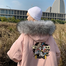 MM48016-P130冬季大毛领棉衣男士大码加厚棉袄男棉服，男装棉衣，电商A040