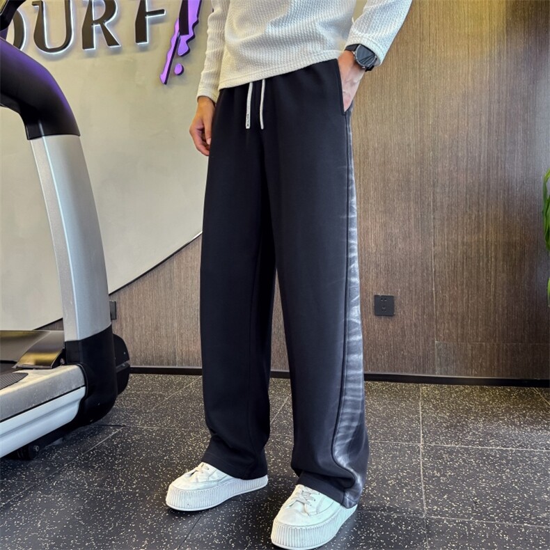 B340K025P6898店主风小伙风痞帅水洗条纹休闲裤卫裤,男装休闲裤,电商B340