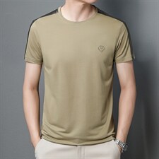 短袖t恤男2023新款夏季圆领潮流男装时尚休闲宽松半袖上衣，男装T恤，电商B212（原钱塘6029）