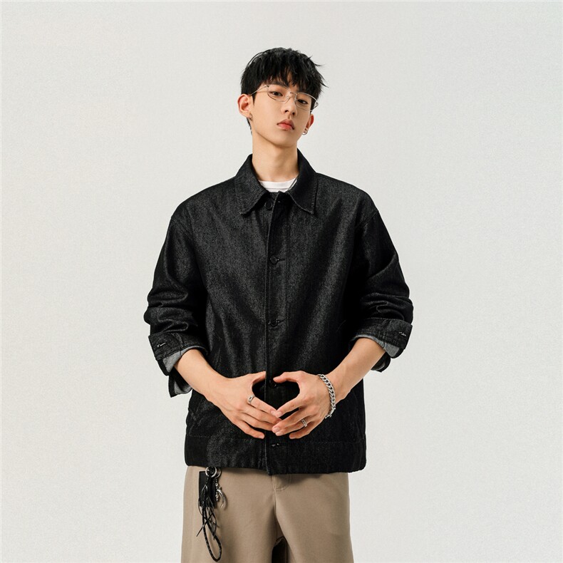 不褪色2026新高品质牛仔夹克宽松韩版工装潮流水洗外套N107/P98,男装夹克,星座202