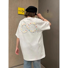 万针全刺绣工艺抖音得物高品质260克重磅纯棉双纱美式高街短袖T恤，男装T恤，电商A486-1