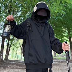2023重磅50棉高街套头社恐风刺绣连帽卫衣男女WY023-P55加绒65，男装卫衣，电商A021