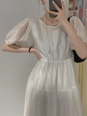 后背系带连衣裙，女装连衣裙，驿谷