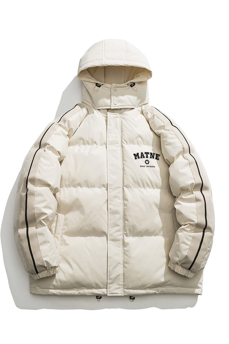 白底23冬季百搭宽松字母印花潮流棉服卫衣MY53031特批P95控158,男装棉衣,电商A247-1