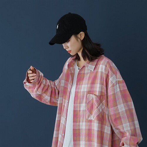 2021棉质大码衬衫男女情侣装韩版潮流宽松衬衣休闲DX36P48控68,男装衬衫,电商B413-1