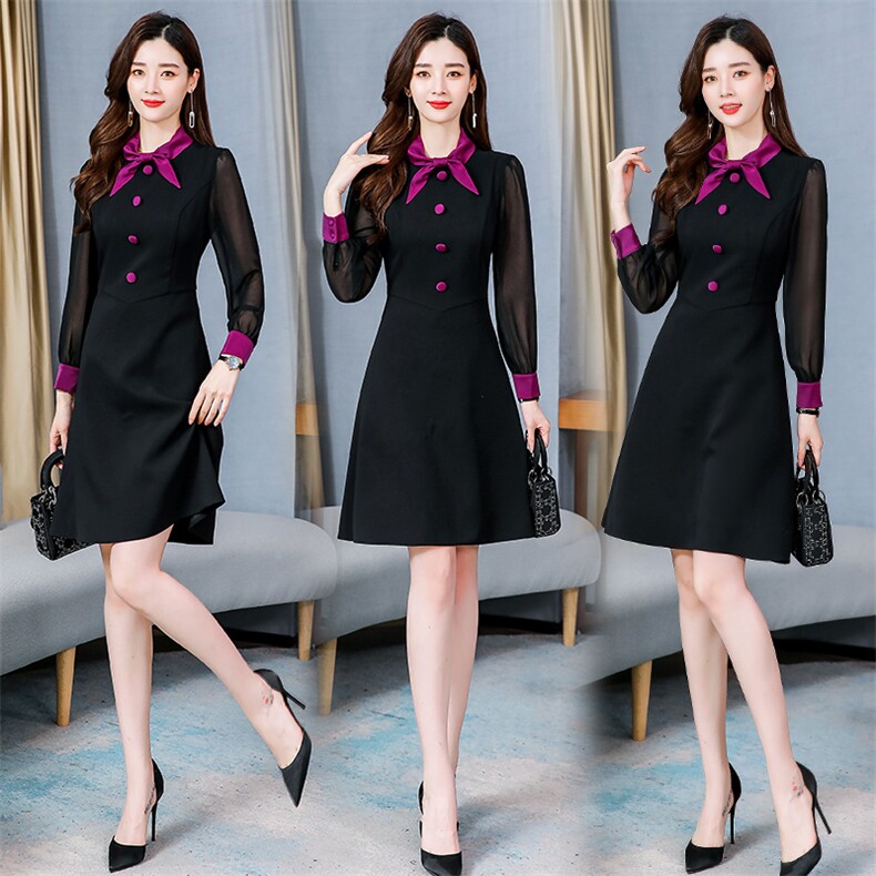 连衣裙文艺优雅时尚年轻瘦身舒适，女装连衣裙，魅影