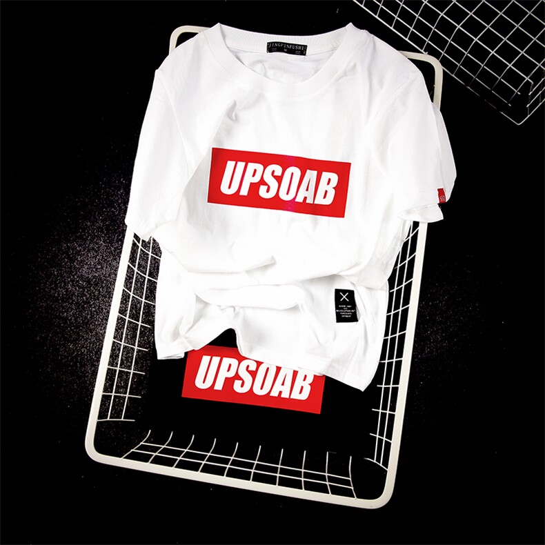 短袖T恤男字母印花短袖t恤潮日系百搭宽松体恤DJ751TP15，男装T恤，电商A102