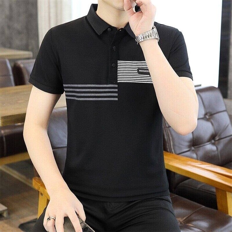 25052-特P35春季休闲时尚T恤男短袖打底衫商务休闲修身短袖POLO衫,男装T恤,电商D310B-1