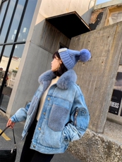 2021冬牛仔派克，女装，雪儿诱惑