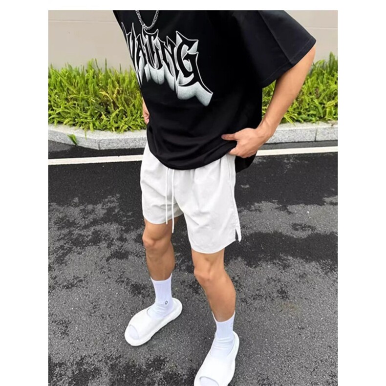 黑色尼龙速干短裤男夏季美式复古健身篮球运动裤XDK55,男装牛仔裤,星座208-5