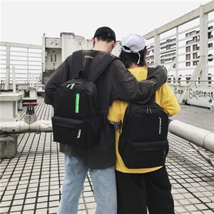 风范字母双肩背包时尚旅行背包开学季男女韩版书包图片