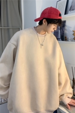 麂皮绒秋季新款宽松潮流落肩袖圆领卫衣上衣JK23310-特批30控48，男装卫衣，星座605(原A050)