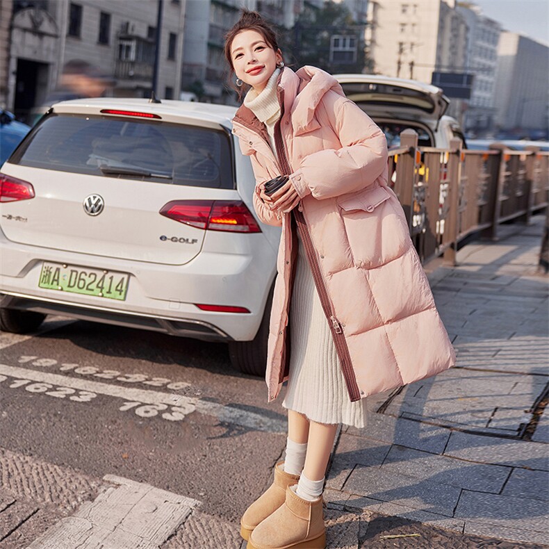 长款羽绒服女2024年冬季新款女装高端过膝白鸭绒加厚保暖外套,女装羽绒服,慧尚依恋