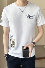 2025新款夏季短袖T恤男潮牌贴布印花半袖上衣A313-5015-P48，男装T恤，电商A313