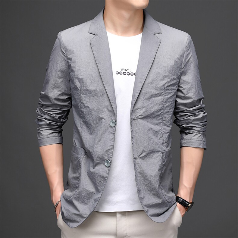 D1058男士2022年春夏新款薄款西服休闲纯色修身小西装便西P150，男装西服，电商B360