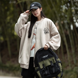 23/美式麂皮绒飞行棒球服中性风男女夹克外套JF3277-P80控108图片
