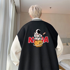 摇粒绒棒球服男大码开衫卫衣男夹克BF86289-P65，男装夹克，电商A040