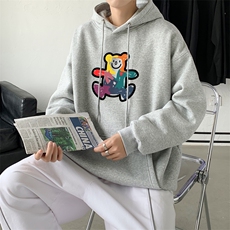 L2475P48秋冬新款卫衣男装宽松港风日系外套连帽衣服宽松卫衣，男装卫衣，星座510A-1