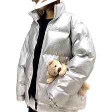 现货主推男女立领棉衣大码宽松情侣PU皮棉袄外套MY02，男装棉衣，电商B226-2（原B217-2）