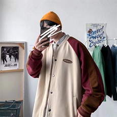 秋冬美式拼色棒球服外套男韩版潮流宽松休闲潮飞行员夹克RW13P50，男装夹克，星座1116-2
