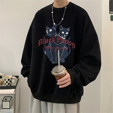 秋季新款320G华棉圆领卫衣面布棉WH510-P35控58，男装卫衣，电商B370