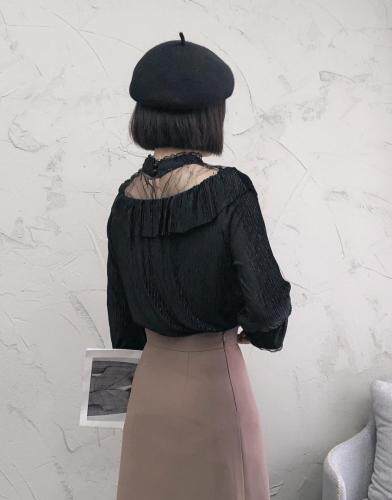 【丝绒拼接打底衣】春季新款，女装，易霏金熙