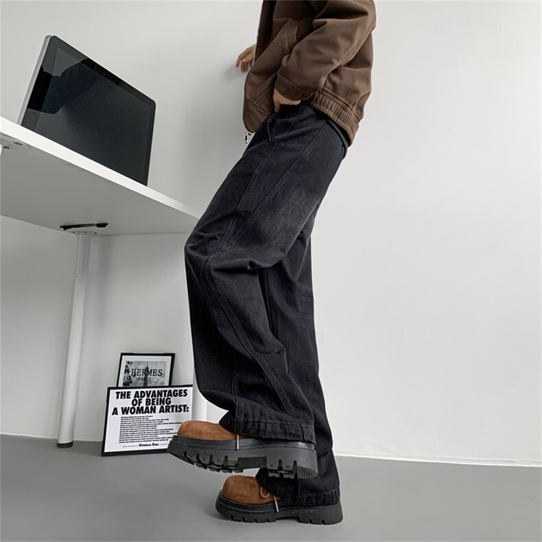 【主推现货S-4XL】水洗直筒牛仔裤男宽松长裤A080-8206-P65控88,男装牛仔裤,电商A080