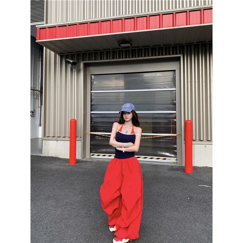 NECOYEP美式复古慵懒松弛感阔腿休闲裤男女宽松休闲简约拖地长裤,男装休闲裤,星座506A