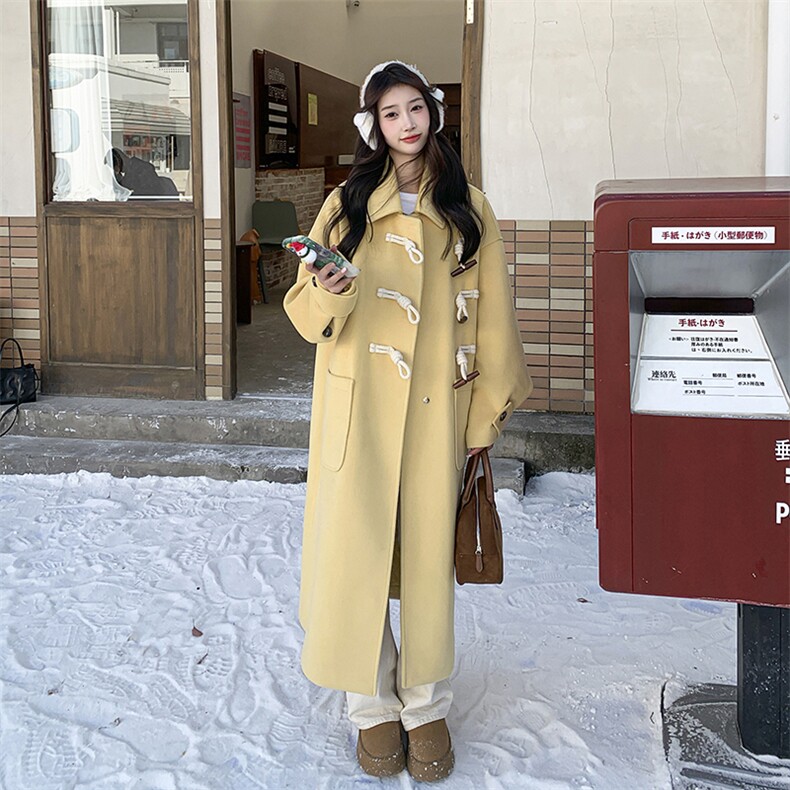 25年冬季女装复古毛呢大衣夹棉精品毛呢外套,女装毛呢外套,2C120