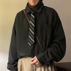 长袖衬衫男春秋情侣宽松休闲大码衬衣C203P30图片