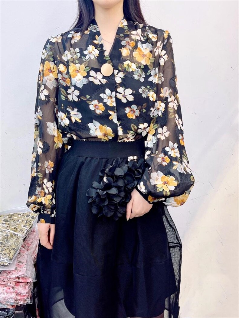 火爆锦花衬衫，女装衬衫，青橙愫