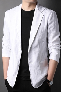 F5262A钱塘2020-1夏季亚麻精品男士休闲西装高端P160图片