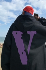 ！秋季重磅宽松大码港风紫色v印花连帽卫衣LW11-特p35，男装卫衣，星座508（原C305）