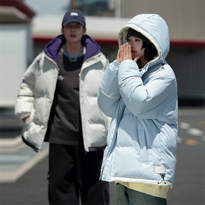 天台景 中性风情侣款棉衣2026冬季宽松加厚外套男 A436-3096-P80图片