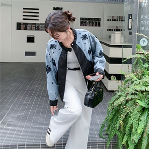 【大货】牛仔刺绣拼皮短外套2C057-918-P175-K288图片