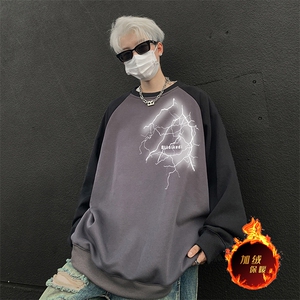 抖音得物高品质重磅二开全棉阔版支持退换 360克插肩圆领卫衣0128图片