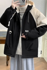 冬上新加棉加厚休闲棉服港风连帽棉衣外套男女8325-P110控价158，男装棉衣，电商A441-1