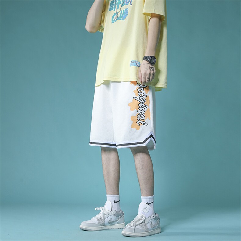 703-DK272-P28品质跑量款大码冰丝印花休闲织带下摆短裤M-5XL,男装牛仔裤,星座703