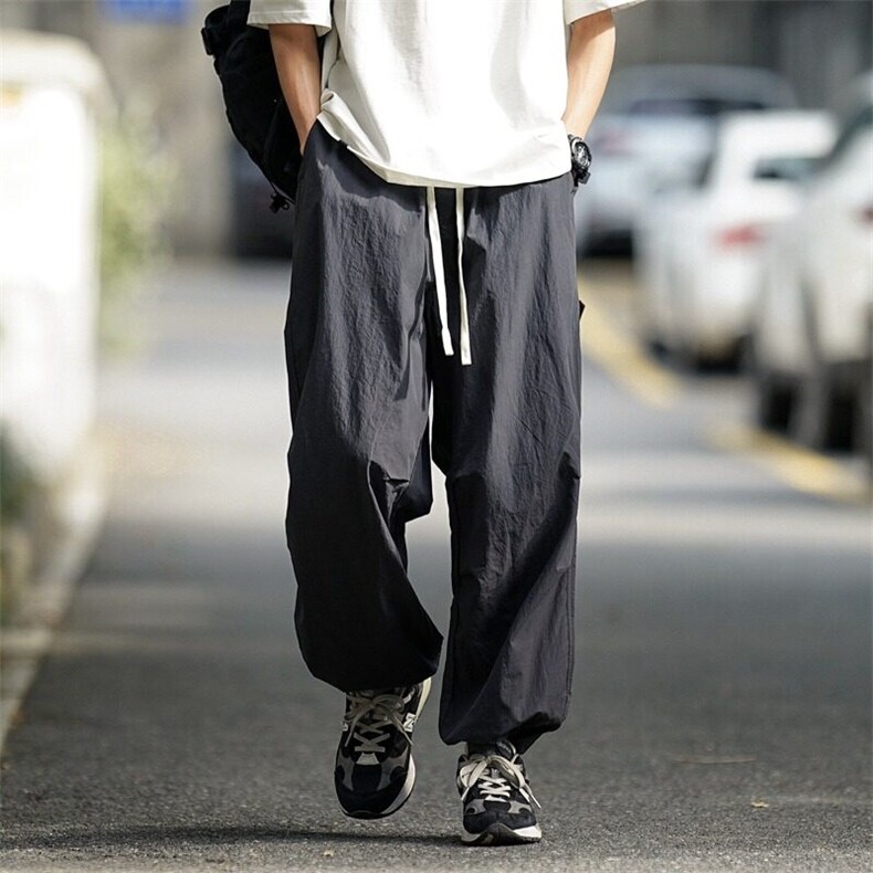 冰丝速干伞兵裤子男春秋季宽松束脚九分裤工装休闲长裤KB208,男装休闲裤,星座1116A（原606A-3）