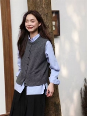 2025年秋季时尚百搭通勤简约休闲坎肩马甲，女装马甲，羿纯羊绒