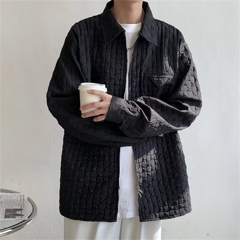 男春秋情侣宽松休闲衬衣C644P46,男装衬衫,星座1116-2
