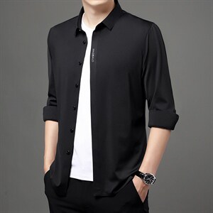 BK6810钱塘2020-2春秋款新款中年男士时尚休闲百搭衬衣货稳P54图片