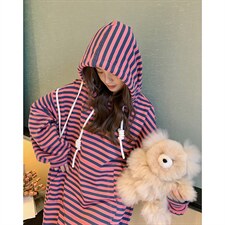 粉色连帽卫衣连衣裙女2024春秋新款小个子学院风减龄长袖T恤裙子，女装卫衣/绒衫，菡迪欧娜