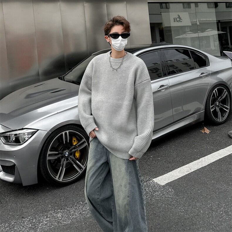 美式复古cleanfit毛衣男冬季圆领套头内搭打底针织衫潮MY0501-P60,男装针织衫/毛衣,星座308B-2