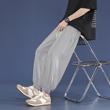 2021休闲冰丝九分裤男士夏季新款坠感潮牌长裤2011-特批32,男装休闲裤,星座718-1