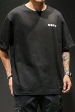 20春夏新款日系黑墙潮流韩版宽松鲨鱼印花男装圆领T恤T89-P35，男装T恤，电商A009A（原A058A）
