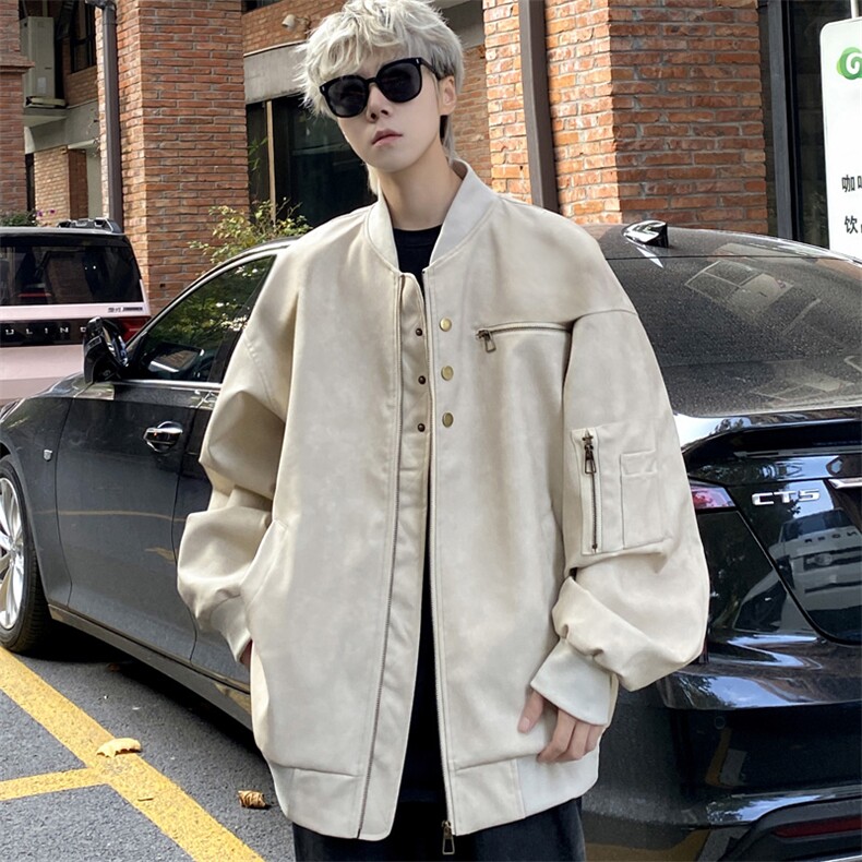 男士痞帅男装机车短款皮衣外套春秋新款pu皮夹克J2513P90控138,男装夹克,电商A157