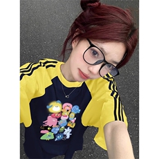 黄袖拼藏青
