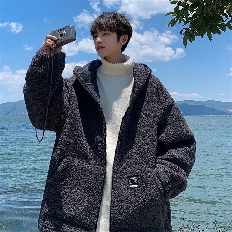 双面复合精品羊羔绒宽松连帽情侣棉服XZ609-WT2332-P88-控148,男装棉衣,星座609