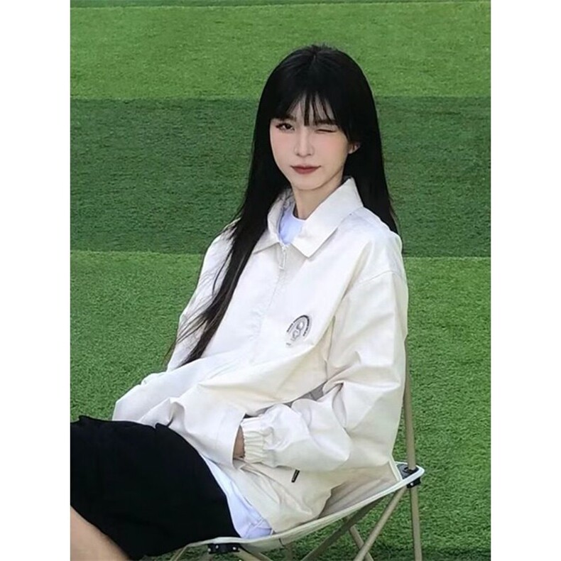 港风工装外套女春秋宽松百搭冲锋衣休闲夹克上衣J669,男装夹克,星座1116A（原606A-3）